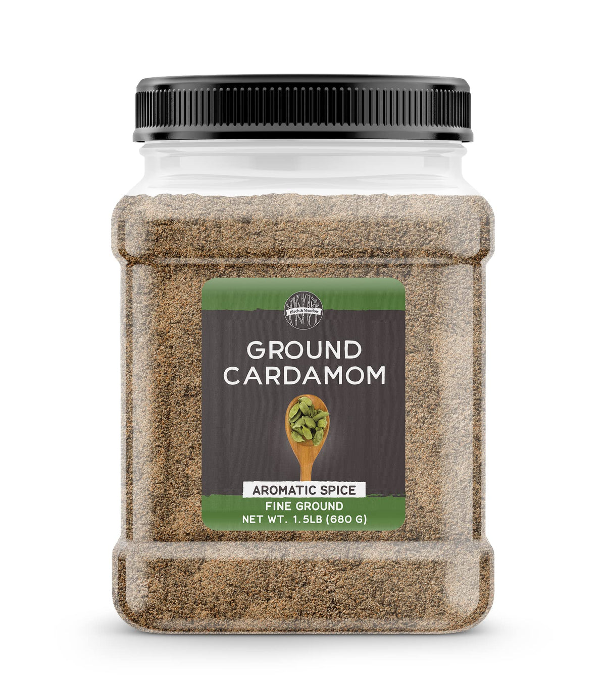 Birch & Meadow ground cardamom packaging, premium spice for your pantry.