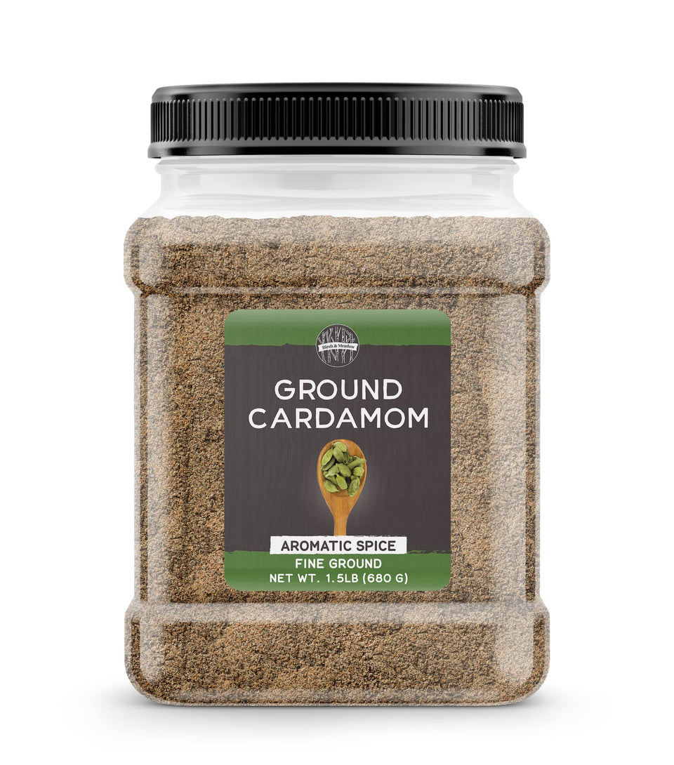 Birch & Meadow ground cardamom packaging, premium spice for your pantry.