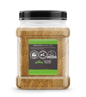 Birch & Meadow ground celery seed closeup texture highlights fine grind ideal for rubs
