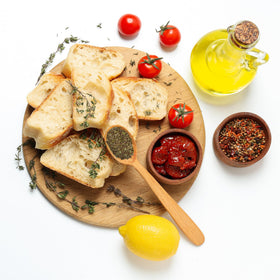 Birch & Meadow Italian Seasoning dispense spoon shows easy seasoning for soups.