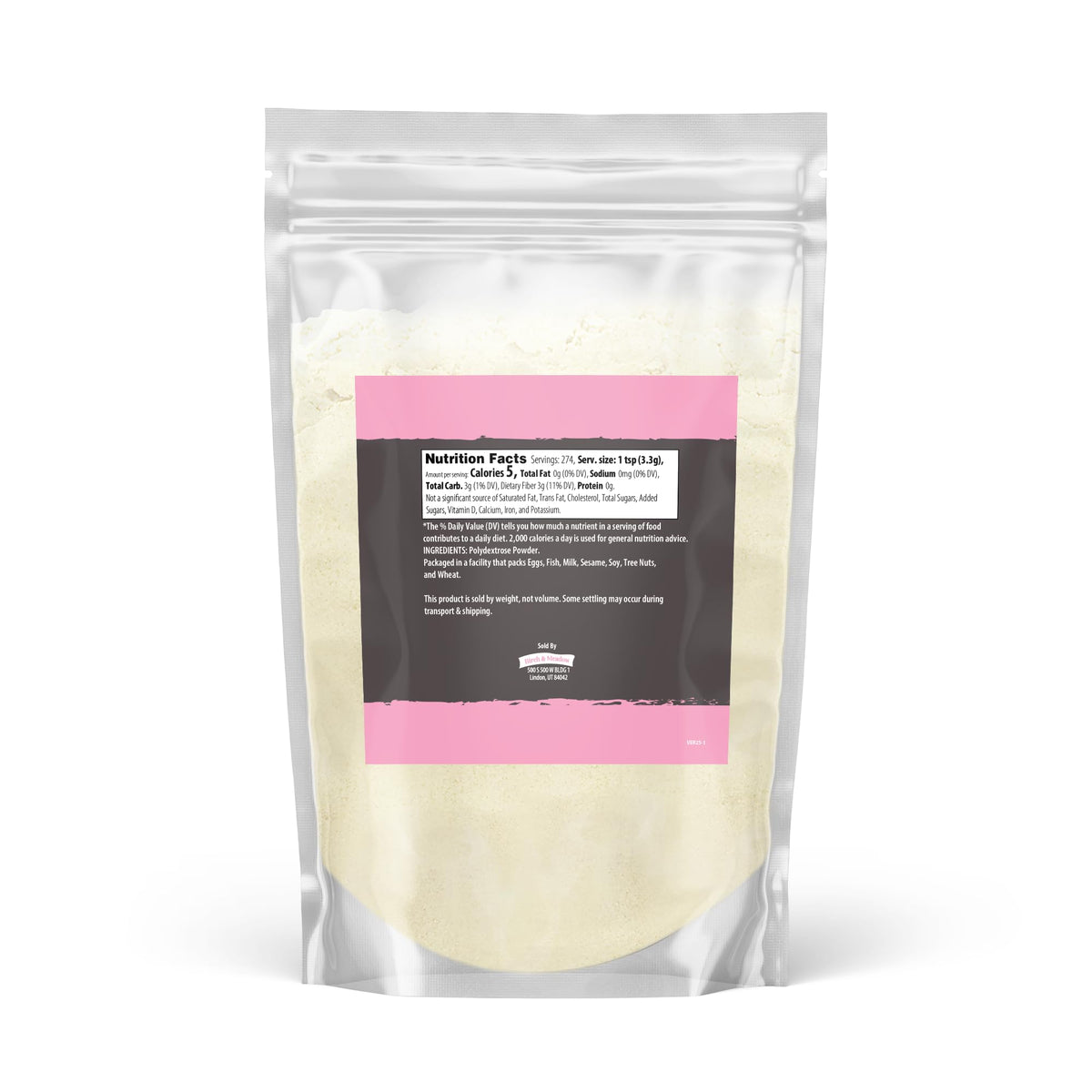 Birch & Meadow Polydextrose powder being poured into batter for texture.
