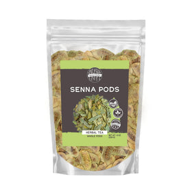 Birch & Meadow senna pods whole in a resealable bag for easy freshness.