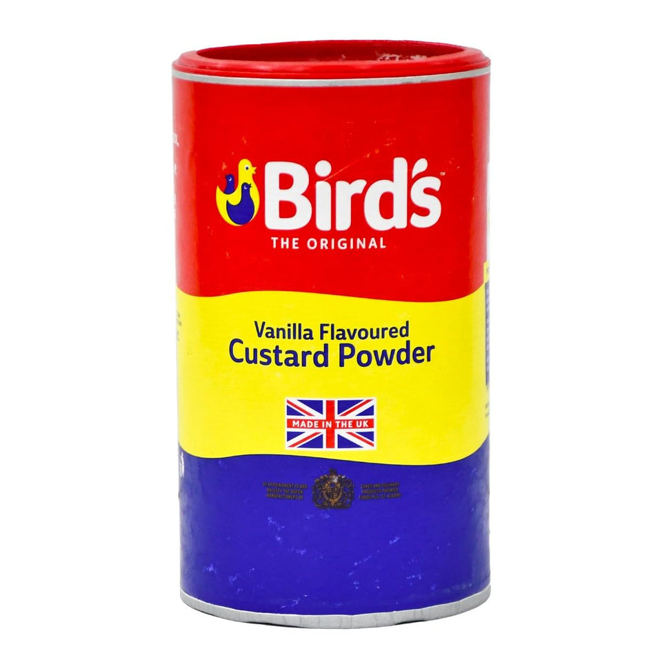 Bird's Vanilla Custard Powder 600g pack shot for quick, creamy desserts.