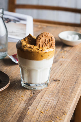 Biscoff Belgium-made cookies label, non-GMO ingredients reference for quality and origin.