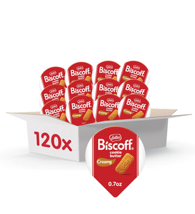 Biscoff cookie butter cups pack with creamy spread in 0.7 oz servings