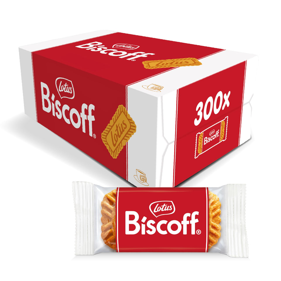 Biscoff cookies 300-pack front view, ideal for sharing with coffee
