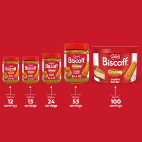 Biscoff Crunchy Cookie Butter on a waffle showcasing crunch.