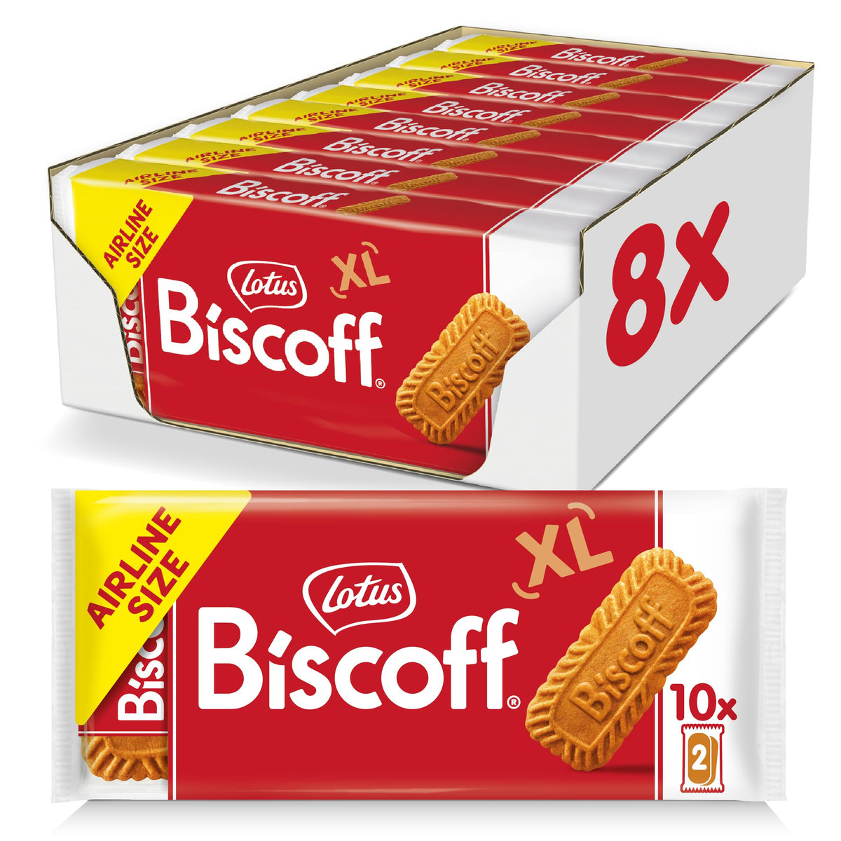 Biscoff Lotus airplane cookies packaging ready for impulse purchase