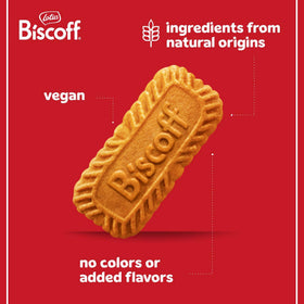 Biscoff Lotus vegan cookies highlight non-GMO ingredients and no artificial flavors
