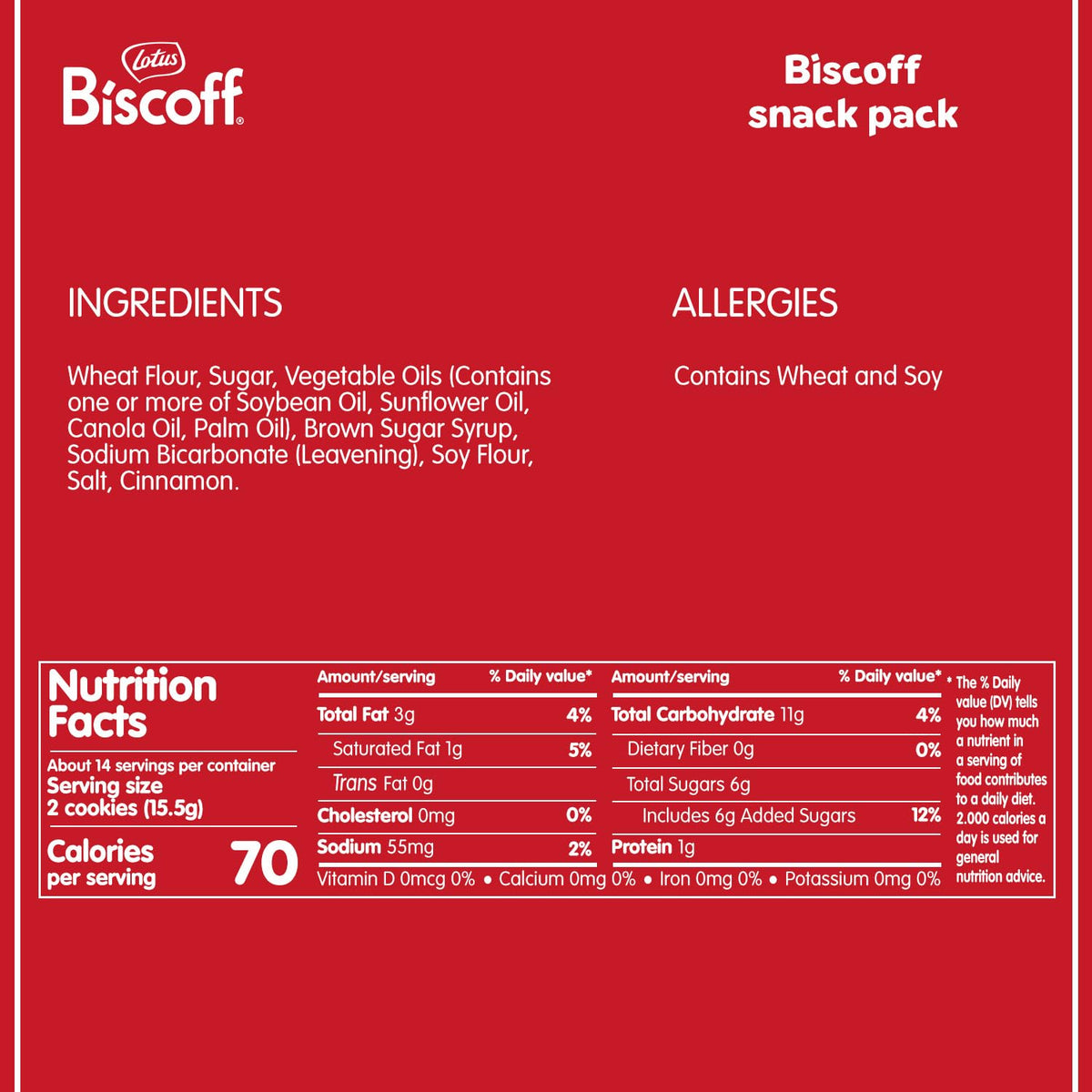 Biscoff Lotus cookies made in Belgium with RSPO-certified palm oil