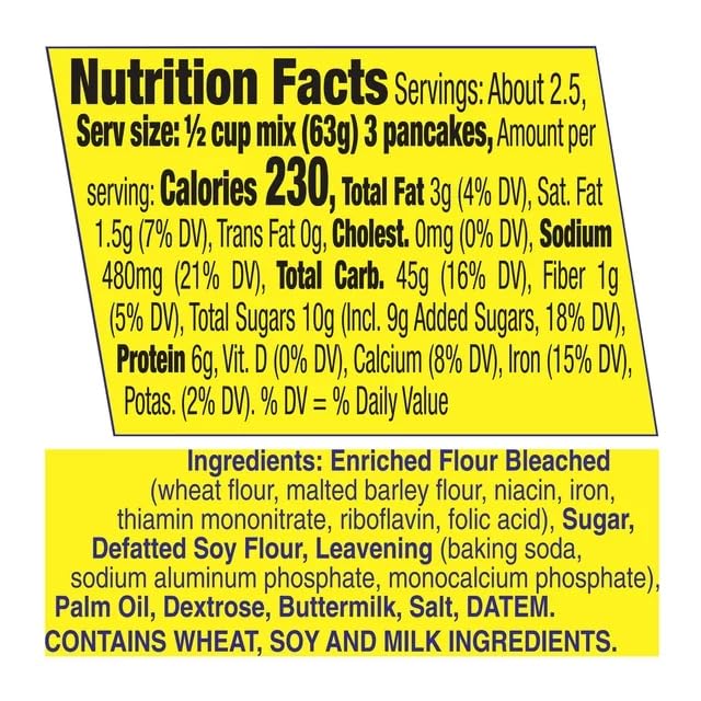 Bisquick Shake'N Pour bottle with add-water instruction enables quick batter mixing.