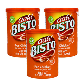 Bisto Chicken Gravy Granules three-pack canister front showing convenient resealable packaging