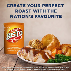 Serving Bisto gravy over poultry and vegetables enhances weeknight meals.