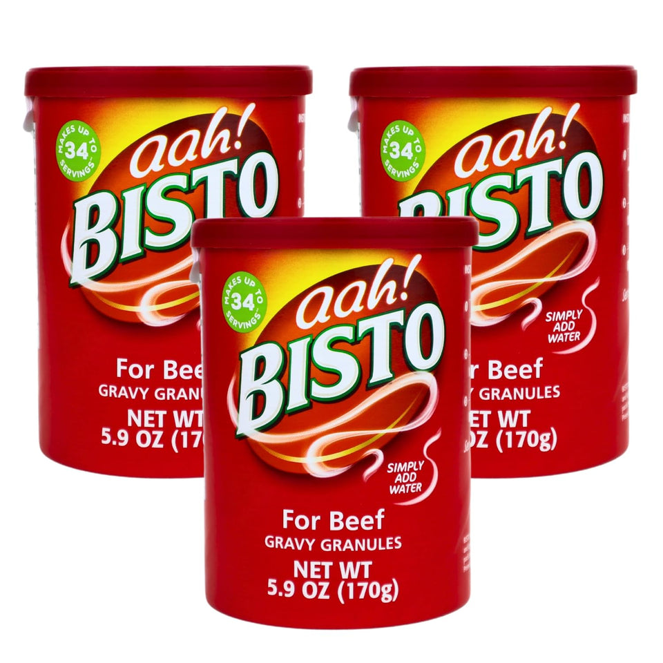 Bisto Gravy Granules beef pack-of-3 front view for quick, flavorful meals