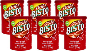Bisto Gravy Granules pack six beef gravy for quick roasts.