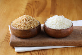 Bisvua kataifi mochi and knafeh contrast highlights texture-friendly dessert pairings.