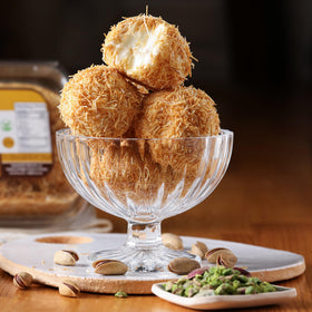 Bisvua kataifi pistachio cream layer showcases pistachio-forward dessert builds.