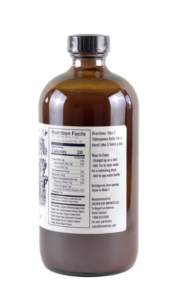 Bite Me Tonic family recipe label highlights heritage and craftsmanship.