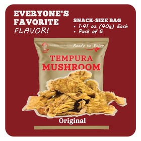Bitetuoso Tempura Mushroom Chips as a party snack for guests.