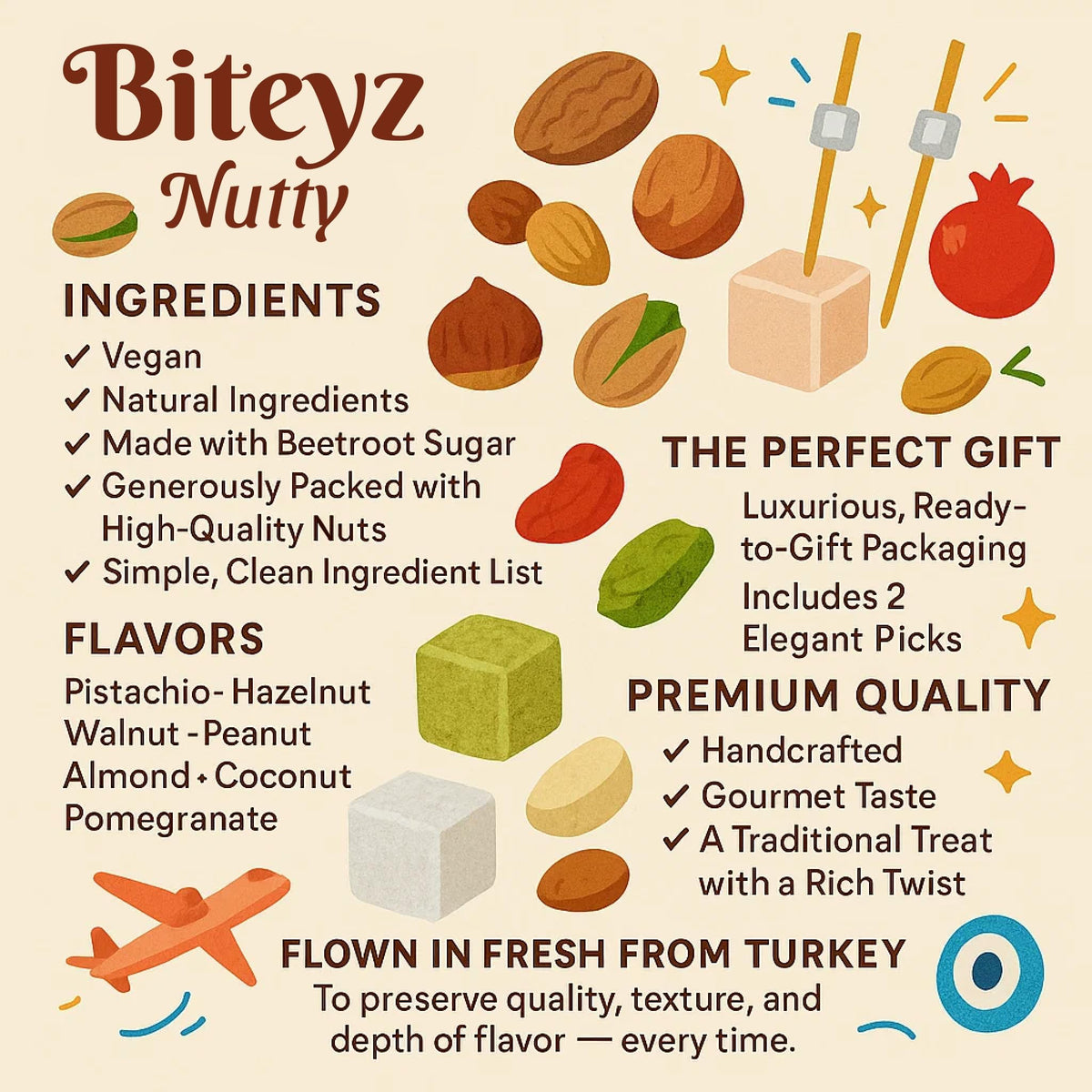 Biteyz Nutty Turkish Delight hazelnuts — premium vegan treat anytime