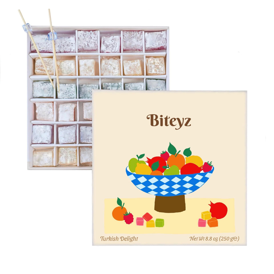 Biteyz Original Turkish Delight Box showing premium gift packaging ready to impress.