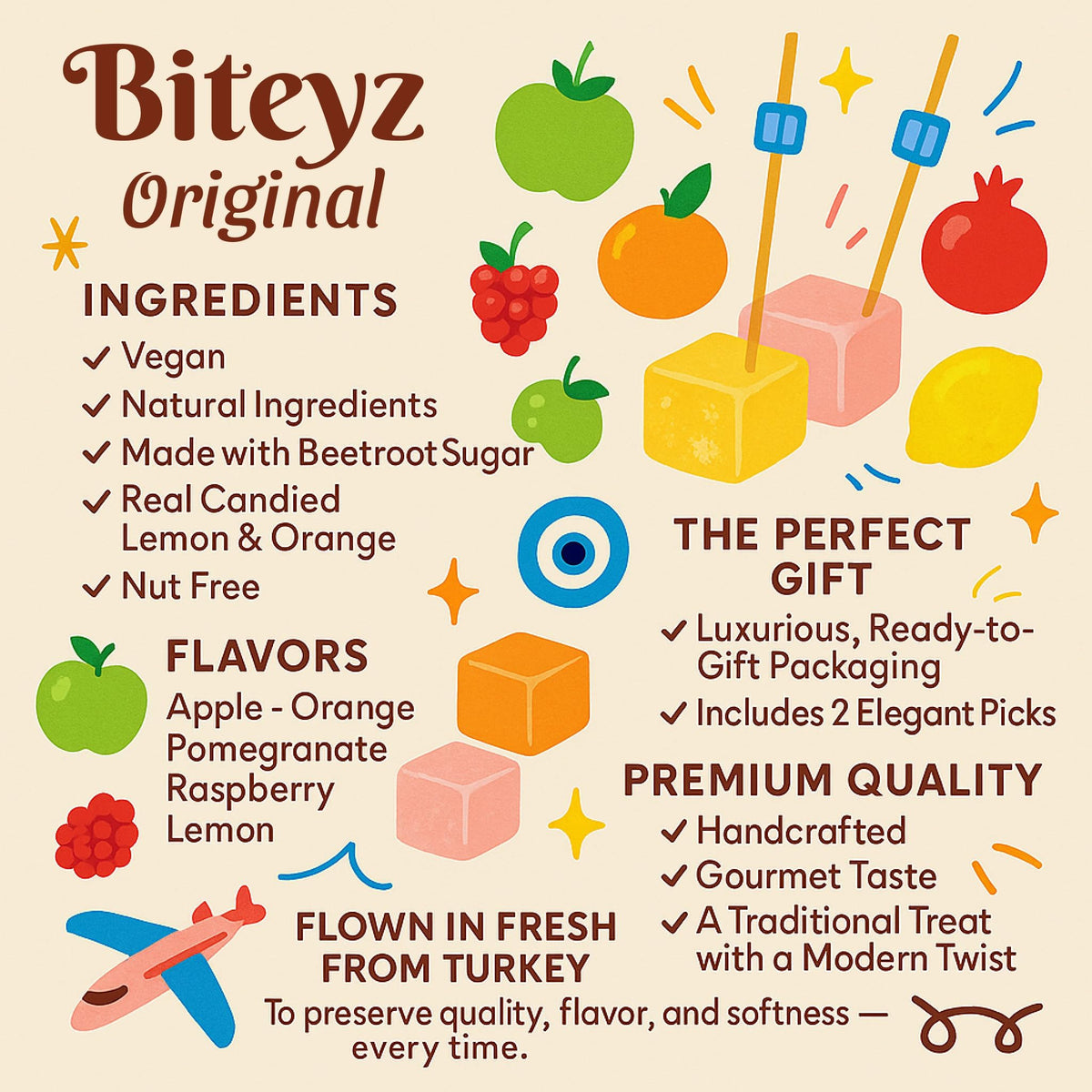 Biteyz premium gift box packaging designed for effortless gifting and elegance.