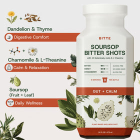 Bitte Soursop 2-pack display, ideal for daily gut-friendly routine.