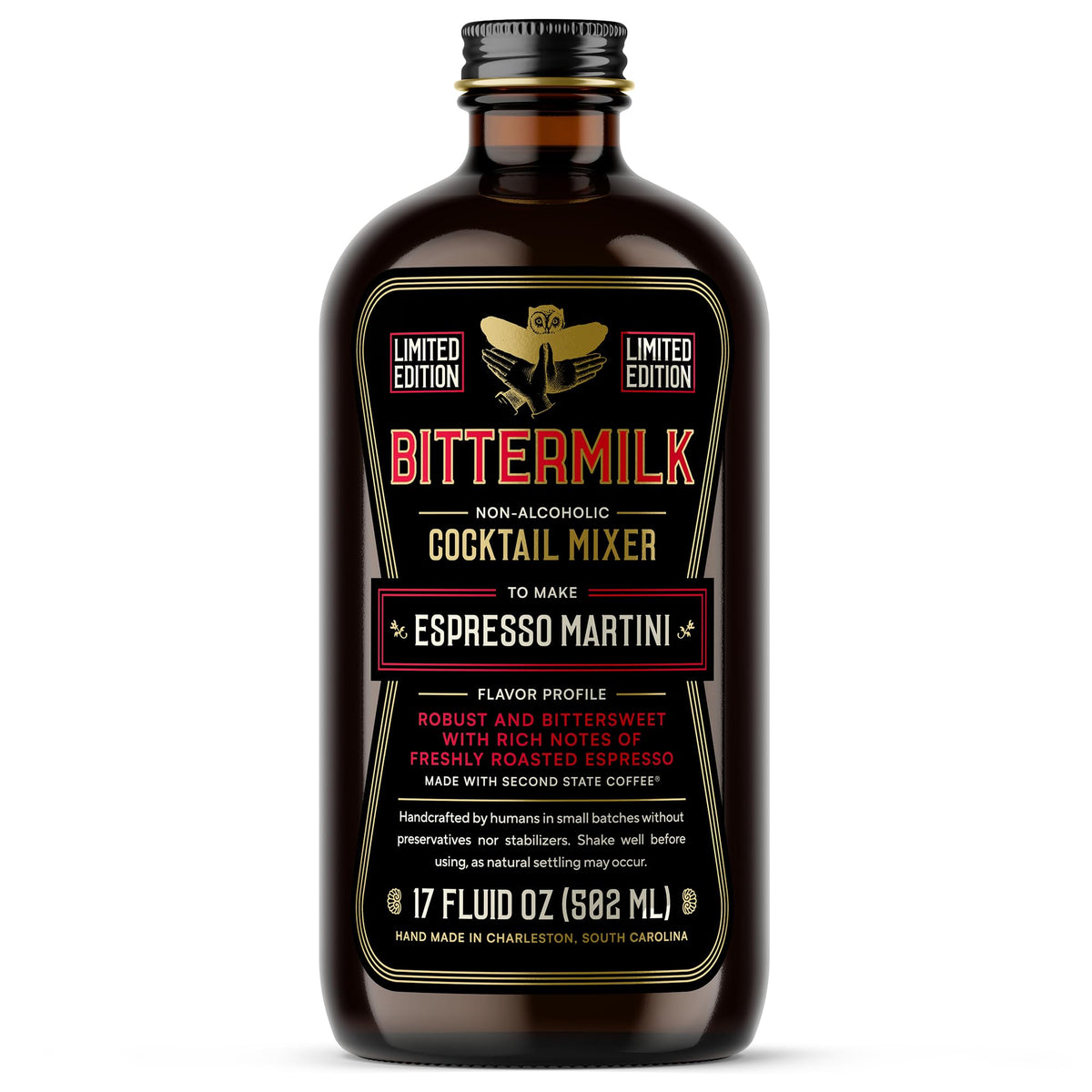 Gift-ready Bittermilk Espresso Martini Mixer carton showcases convenient, crowd-pleasing cocktails.