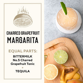 Bittermilk No.5 label highlights all-natural ingredients for crafted drinks.