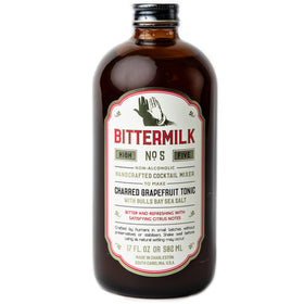 Bittermilk No.5 margarita-ready prep with lime wedge foreground.