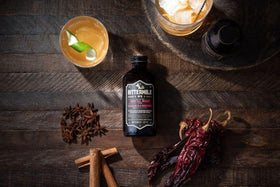 Handcrafted Bittermilk No.6 bottle label conveys artisan cocktail craft.