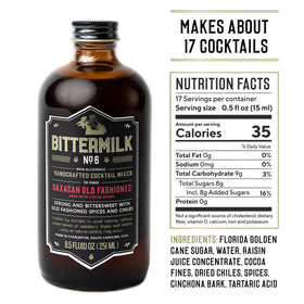 Closeup of Bittermilk No.6 ingredients: cocoa fines, raisins, chiles for depth.