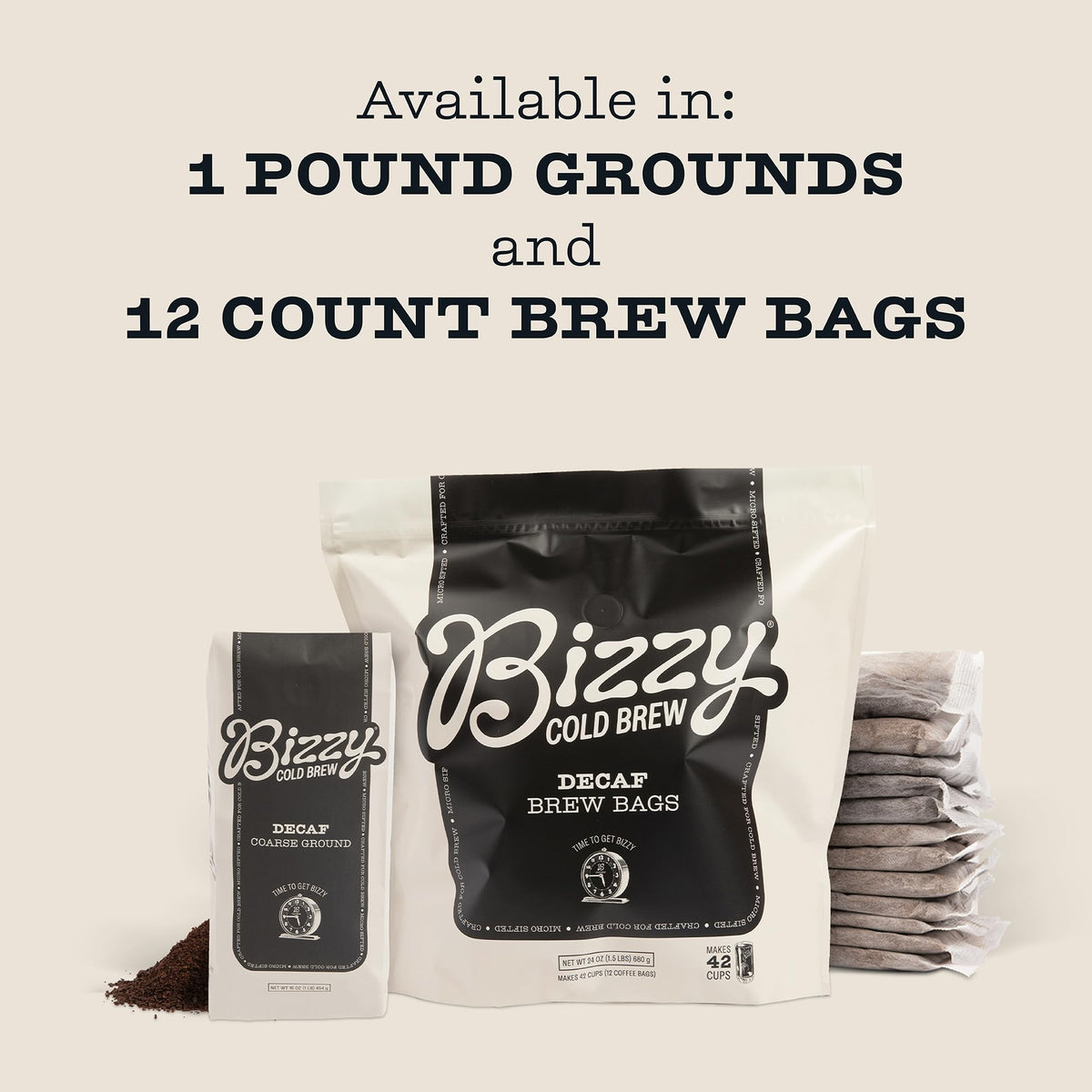Bizzy 1 lb pack for multiple cold brews.