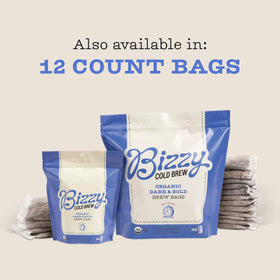 Bizzy 4-count box yields up to 14 cups when brewed.