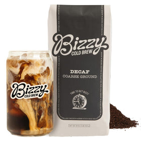 Bizzy cold brew coarse ground beans for smooth at-home brews.