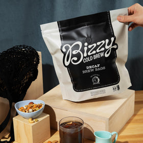 Bizzy micro sifted grounds enable smooth extraction for rich cold brew.