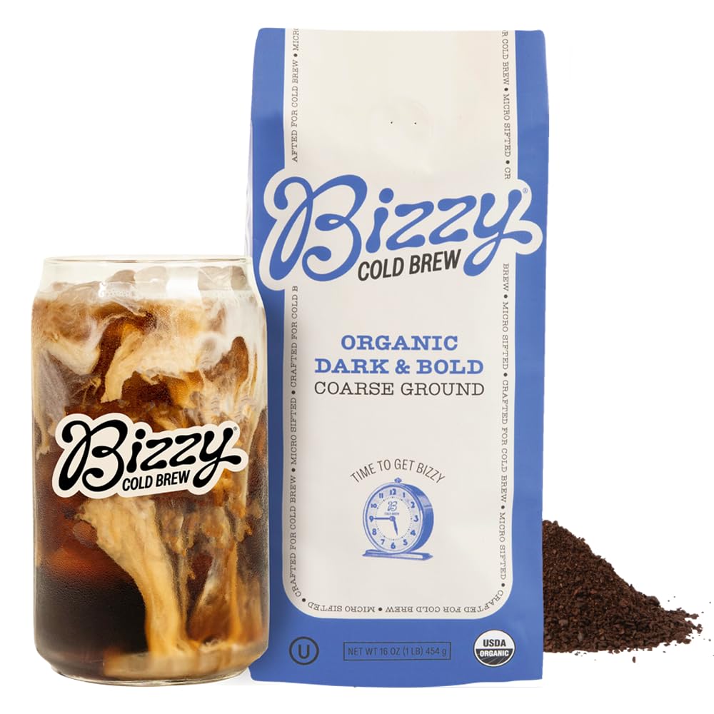 Bizzy Organic Cold Brew coarse ground pack ready for smooth extraction