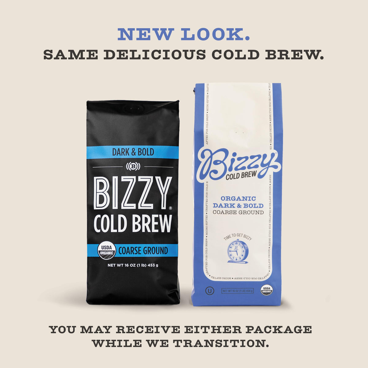 Bizzy Organic Cold Brew micro sifted coffee for cleaner flavor