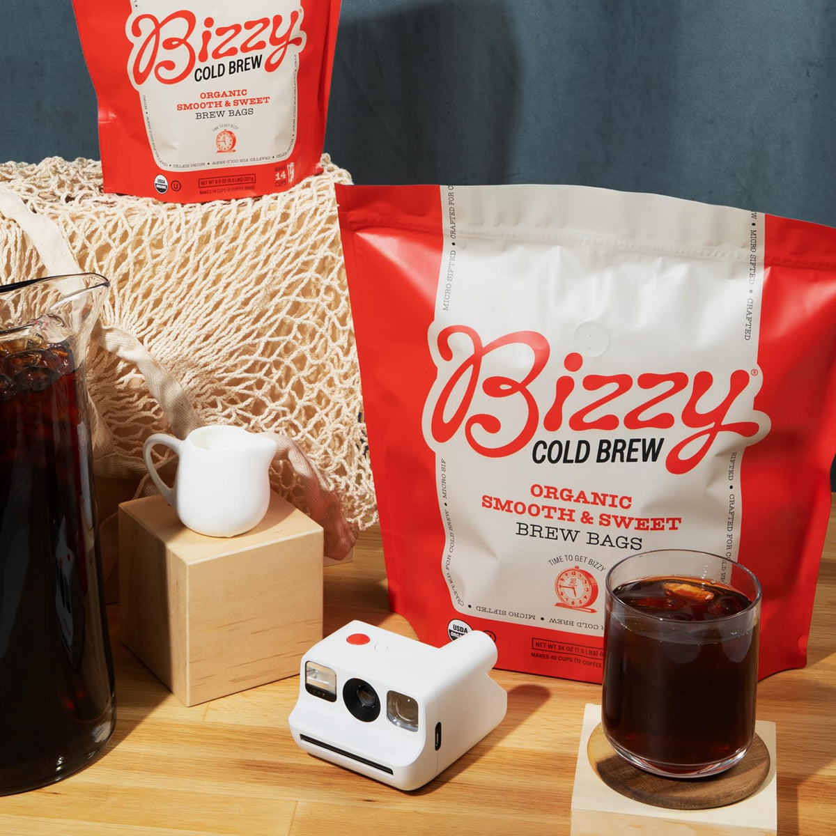 Bizzy Organic Cold Brew: micro-sifted beans for clean flavor with less sediment.
