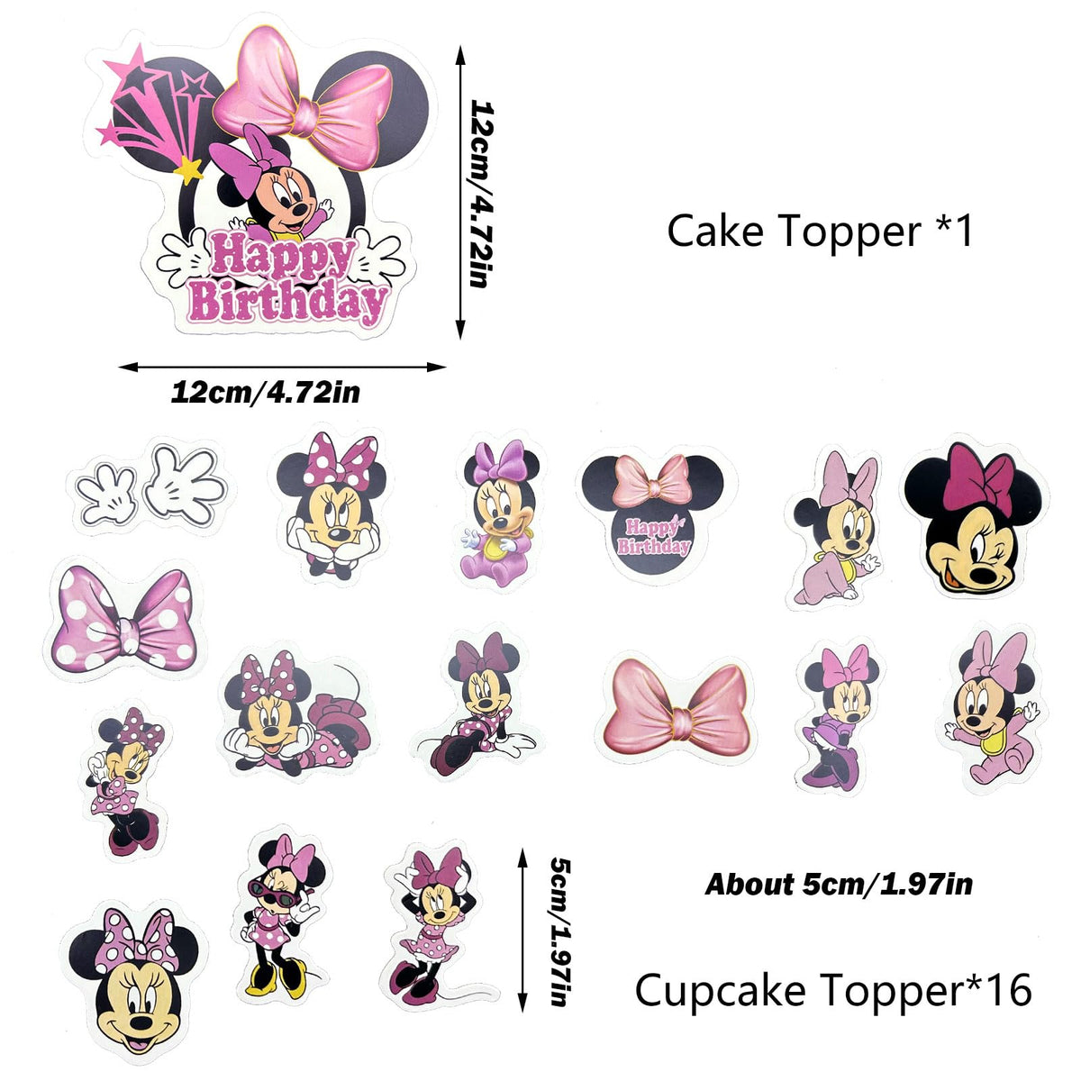 BJPERFMS mouse cake toppers add whimsical flair to kids' treats