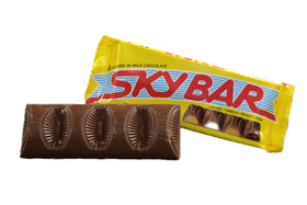 Black Duck Skybar caramel-center bite delivers buttery, chewy contrast to outer chocolate.