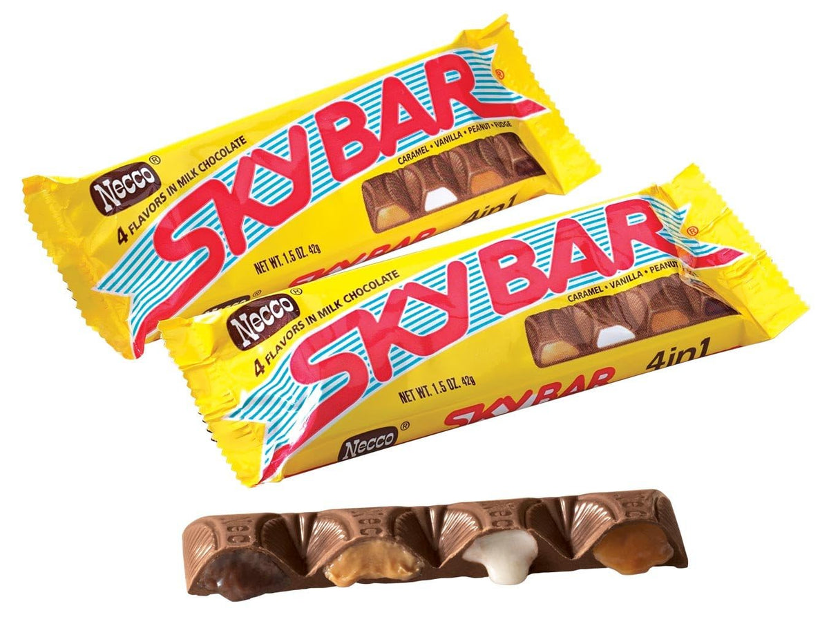 Black Duck Skybar fudge-center strip reveals rich chocolate core and creamy sweetness.
