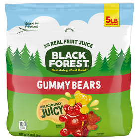 Black Forest Gummy Bears 5-pound resealable bag ready for everyday snacking.