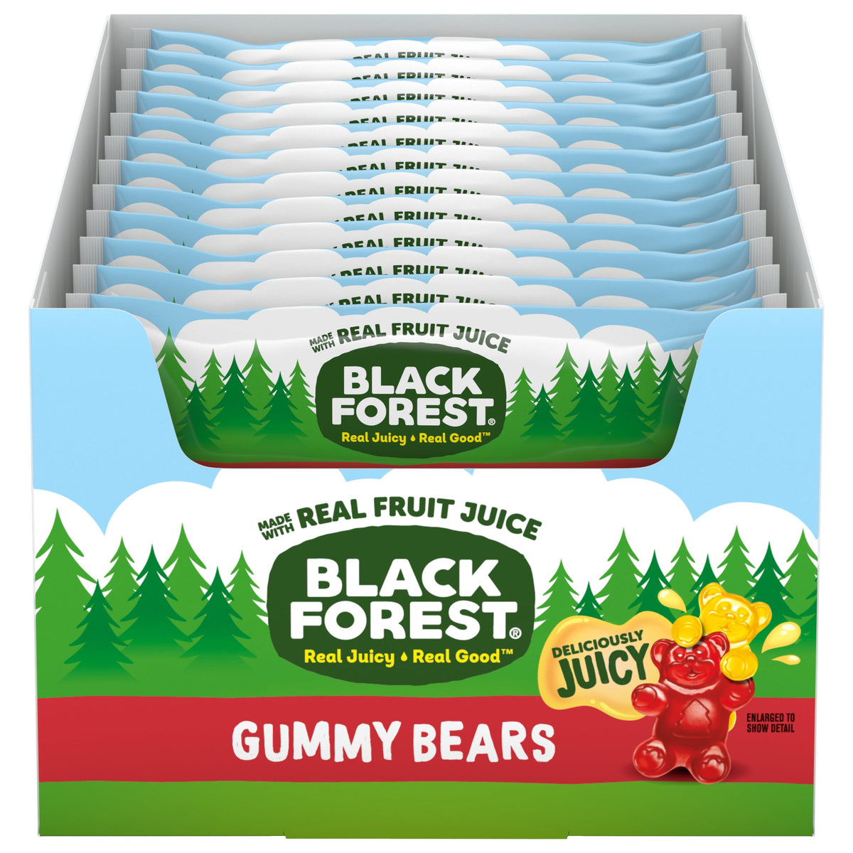 Black Forest Gummy Bears six flavors provide a colorful on-the-go snack
