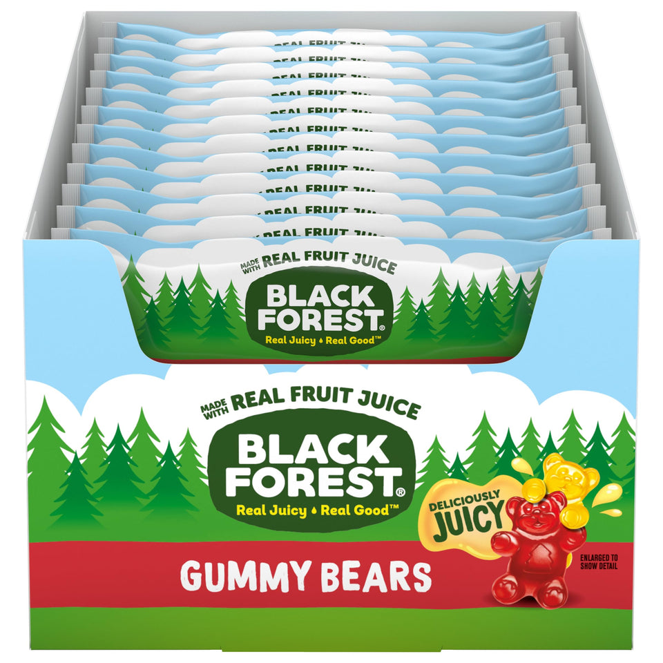 Black Forest Gummy Bears six flavors provide a colorful on-the-go snack