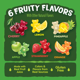 Black Forest Gummy Bears Lemon flavor bright colors and real juice.