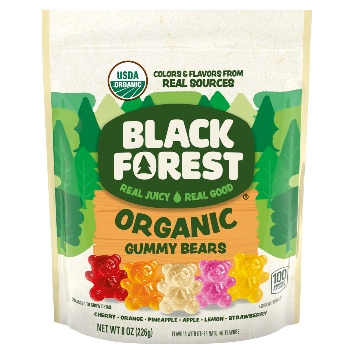 Black Forest Organic Gummy Bears six 8 oz bags for convenient on-the-go snacking