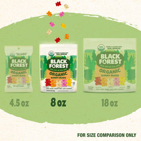 Black Forest Organic Gummy Bears recyclable packaging for easy disposal