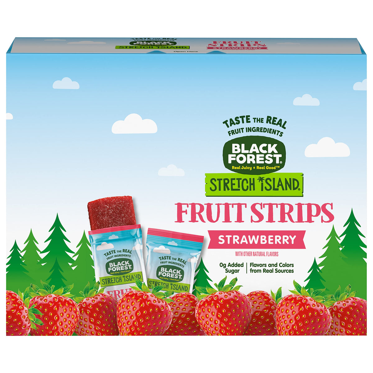 Black Forest Stretch Island Strawberry 30-pack box for pantry-ready snacking.