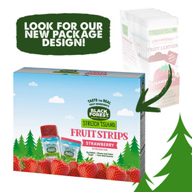 Black Forest Stretch Island Strawberry strip in sealed pack for freshness.